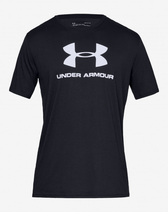 detail Pánské tričko s krátkým rukávem Under Armour UA SPORTSTYLE LOGO SS-BLK