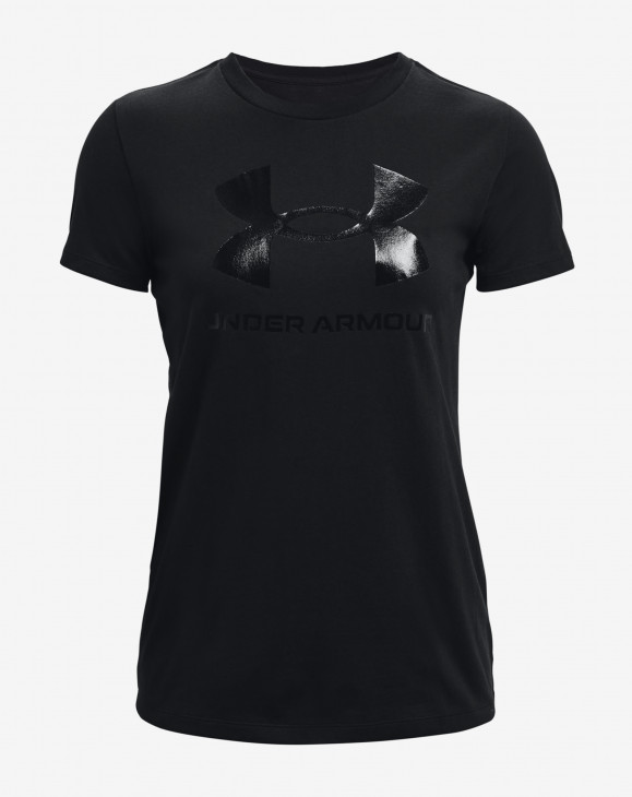 detail Dámské tričko s krátkým rukávem Under Armour UA SPORTSTYLE LOGO SS-BLK