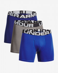 Pánské boxerky Under Armour UA Charged Cotton 6in 3 Pack-BLU