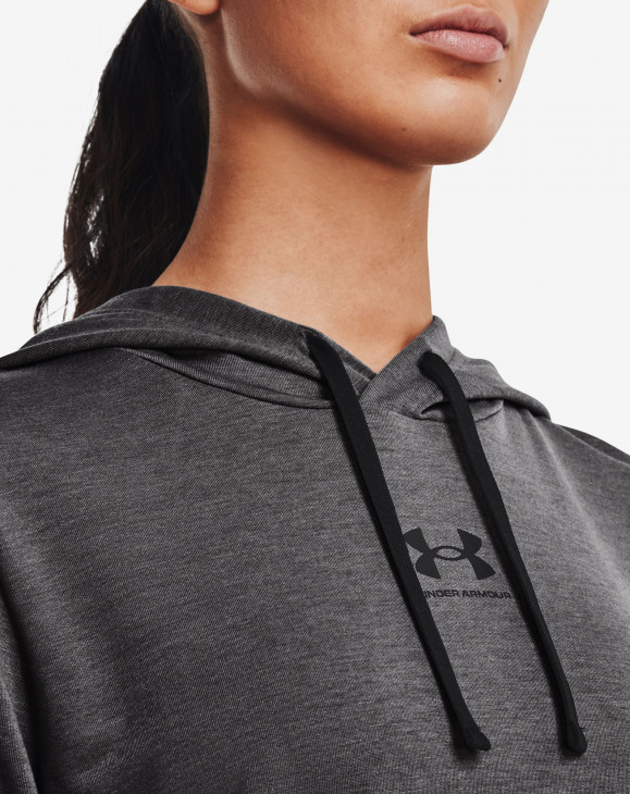 detail Dámská mikina Under Armour Rival Terry Hoodie-GRY