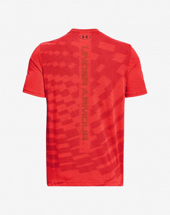 detail Pánské tričko s krátkým rukávem Under Armour UA Seamless Radial SS-RED