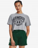 náhled Dámské tričko s krátkým rukávem Under Armour UA COLLEGIATE CREST CROP SS-GRY