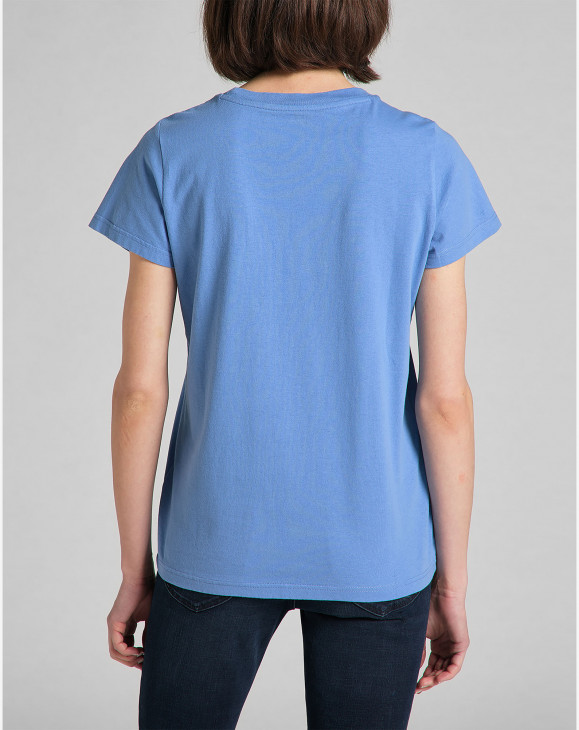 detail Dámské tričko s krátkým rukávem Lee GRAPHIC TEE BLUE YONDER modré