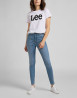 náhled Dámské tričko s krátkým rukávem Lee LOGO TEE WHITE