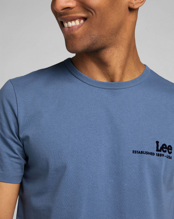 detail Pánské tričko s krátkým rukávem Lee SS SMALL LOGO TEE MARINE