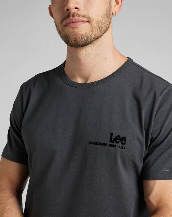detail Pánské tričko s krátkým rukávem Lee SS SMALL LOGO TEE WASHED BLACK