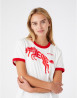 náhled Dámské tričko s krátkým rukávem Wrangler 75TH ANNI RINGER TEE CHINESE RED