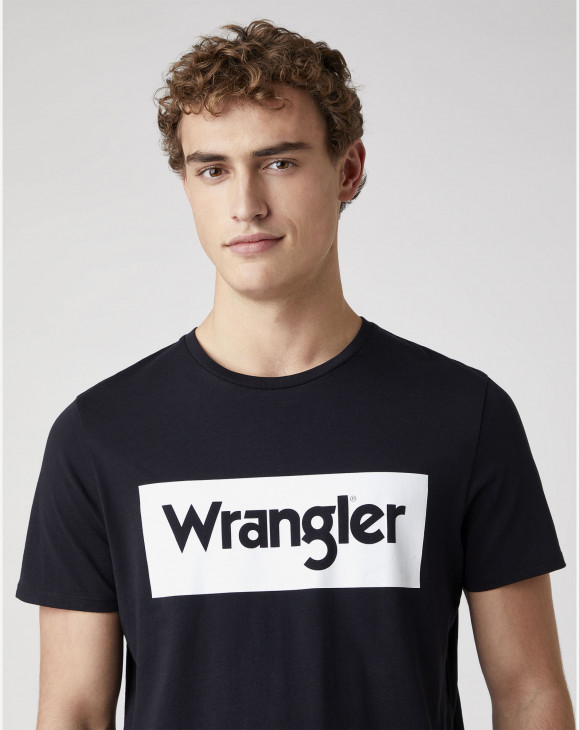 detail Pánské tričko s krátkým rukávem Wrangler SS BOX LOGO TEE BLACK